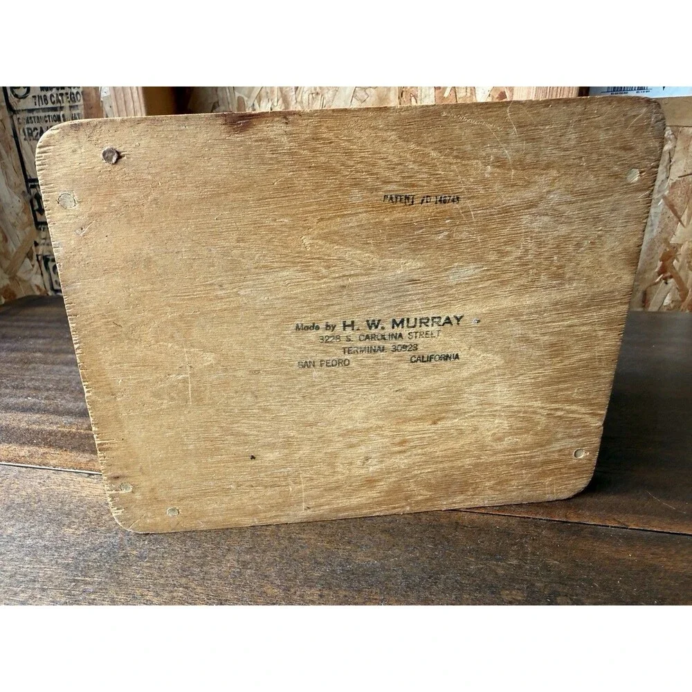 HW Murray Vintage Wood Sewing Cabinet Box Spool Organizer